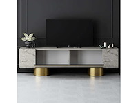 Bohem-spaanplaat en metalen tv-meubel - afbeelding 3 van  5