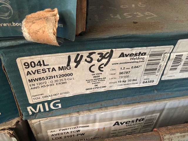 Böhler 2205 avesta mig mw8638h100400 grote partij lasdraad op bobijn - afbeelding 4 van  5