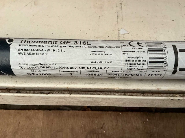 Böhler ge-316l booglassen - afbeelding 1 van  1