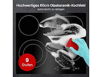 Bomann, 4-pittige keramische glazen kookplaat met dubbele ingebouwde zone, ebk7941 - afbeelding 4 van  5