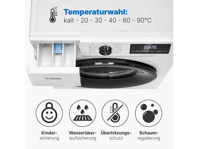 Bomann 7174 wasmachine - 7 kg - afbeelding 7 van  10