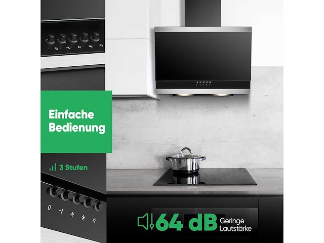 Bomann du 7610 g 60 cm afzuigkap - zwart - afbeelding 7 van  7