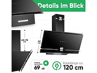 Bomann extractor kap 80 cm recycling & afval du 7612 g, zwart - afbeelding 2 van  7