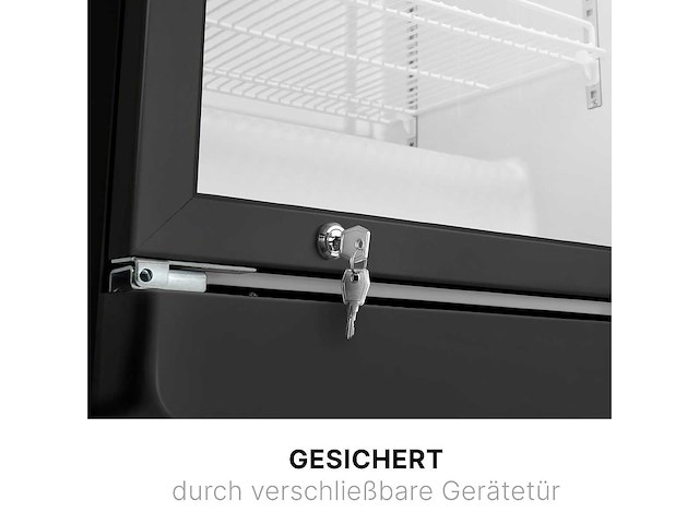 Bomann glazen deur koelkast ksg 7351 zwart - afbeelding 3 van  7