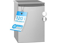 Bomann koelkast met kleine vriezer 120l roestvrij staal ks2184-1-roestvrij staal - afbeelding 1 van  3