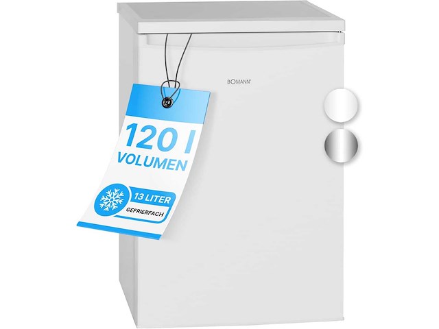 Bomann koelkast met kleine vriezer 120l wit ks2184-1-wit - afbeelding 1 van  5