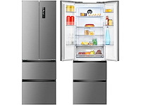 Bomann, koelkast & vriezer 400l roestvrij staal kg7354-roestvrij staal, capaciteit 251l koelkast & 149l vriezer - afbeelding 1 van  5