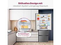 Bomann, koelkast & vriezer 400l roestvrij staal kg7354-roestvrij staal, capaciteit 251l koelkast & 149l vriezer - afbeelding 11 van  12