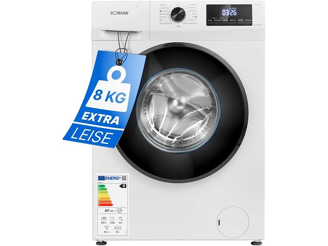 Bomann wa 7185 voorwasmachine 8 kg, breedte 60 cm, 1400 tpm - afbeelding 1 van  2
