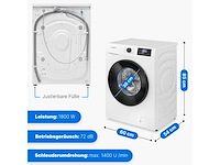Bomann wa 7185 voorwasmachine 8 kg, breedte 60 cm, 1400 tpm - afbeelding 2 van  6