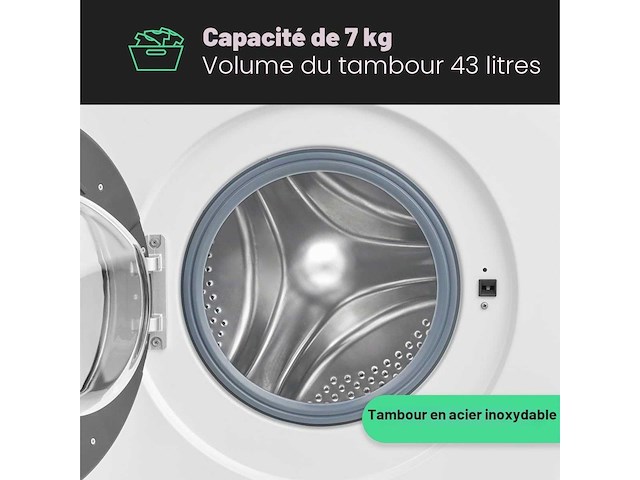 Bomann® wasmachine | 7kg | maximaal 1400 spins - afbeelding 13 van  14