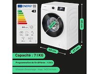 Bomann® wasmachine | 7kg | maximaal 1400 spins - afbeelding 3 van  7