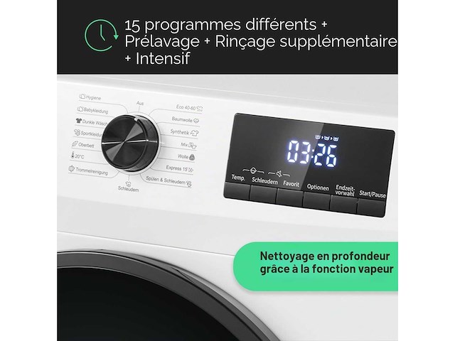 Bomann® wasmachine | 7kg | maximaal 1400 spins - afbeelding 6 van  7