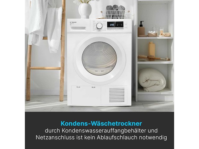 Bomann wtk 7181 condensordroger 8 kg - afbeelding 5 van  12