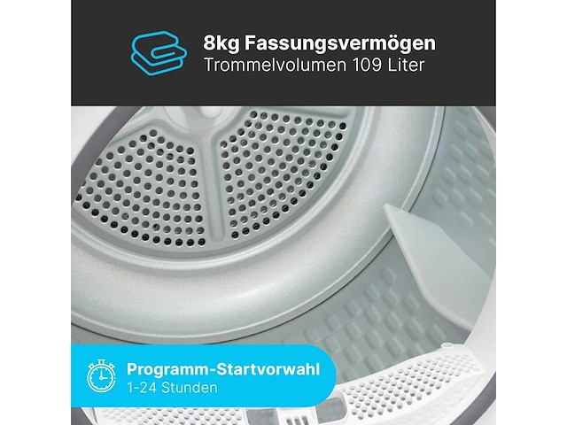 Bomann wtk 7181 condensordroger 8 kg - afbeelding 7 van  12