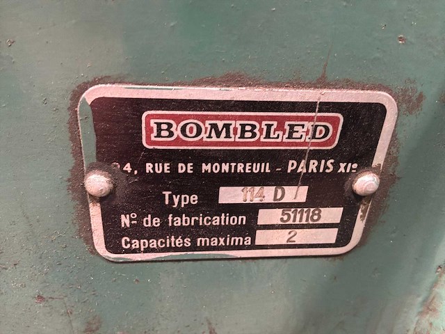 Bombled 114di ronde plaatsnijmachine - afbeelding 5 van  6