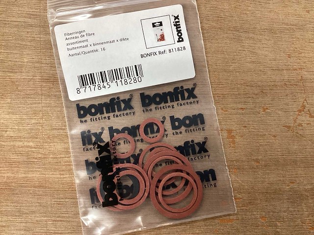 Bonfix assorti fiberringen pakkingen (36x) - afbeelding 2 van  2