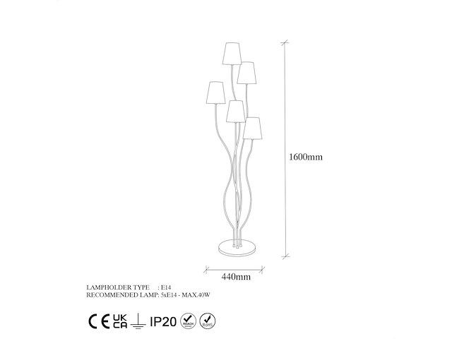 Bonibon staande lamp | metalen behuizing | multicolor - afbeelding 6 van  6
