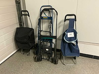 Boodschappentrolley/caddy (2x) en steekwagentjes - afbeelding 1 van  4