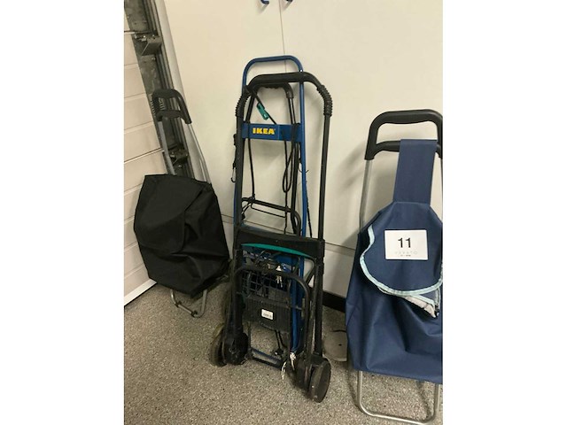 Boodschappentrolley/caddy (2x) en steekwagentjes - afbeelding 3 van  4