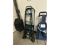 Boodschappentrolley/caddy (2x) en steekwagentjes - afbeelding 3 van  4