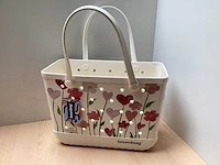 Boombag schoudertas flowers 45x25x33