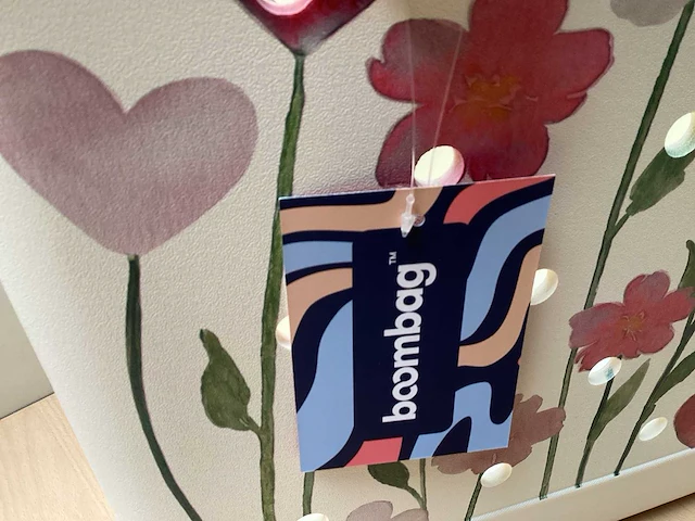 Boombag schoudertas flowers 45x25x33 - afbeelding 4 van  6