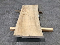 Boomstam tafelblad eiken 1880 x 650 x 85 mm - afbeelding 2 van  8