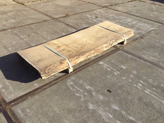 Boomstam tafelblad eiken 2100x650x90mm - afbeelding 1 van  2