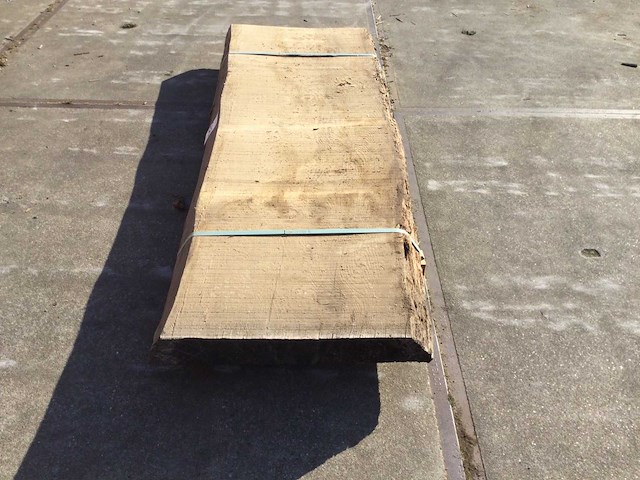 Boomstam tafelblad eiken 2100x650x90mm - afbeelding 2 van  2