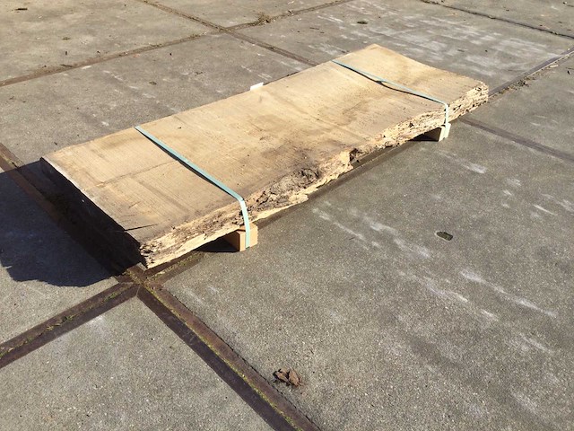 Boomstam tafelblad eiken 2100x750x90mm - afbeelding 1 van  4