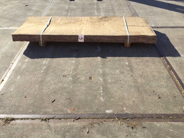 Boomstam tafelblad eiken 2100x750x90mm - afbeelding 3 van  4