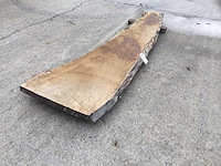 Boomstam tafelblad eiken 2450 x 450 x 50 mm - afbeelding 1 van  6