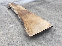 Boomstam tafelblad eiken 2450 x 450 x 50 mm - afbeelding 4 van  6