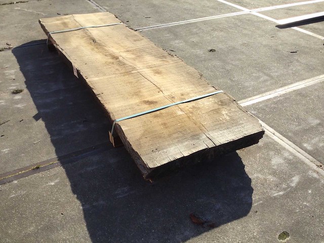 Boomstam tafelblad eiken 2780x800x100mm - afbeelding 4 van  8