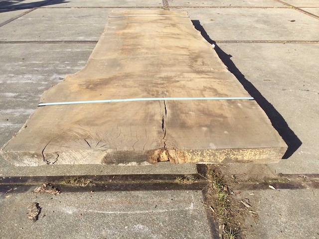 Boomstam tafelblad eiken 2800 x 850 x 70 mm - afbeelding 6 van  8