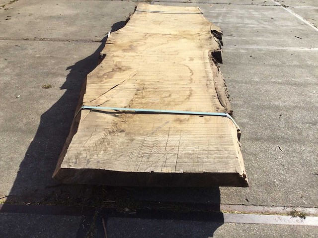 Boomstam tafelblad eiken 2900 x 880 x 80 mm - afbeelding 1 van  2