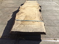 Boomstam tafelblad eiken 2900 x 880 x 80 mm - afbeelding 1 van  2