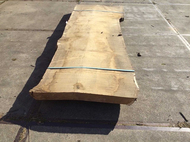 Boomstam tafelblad eiken 2900x900x90mm - afbeelding 2 van  8