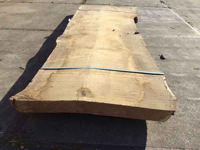 Boomstam tafelblad eiken 2900x900x90mm - afbeelding 3 van  8