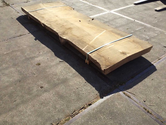 Boomstam tafelblad eiken 2900x900x90mm - afbeelding 4 van  8