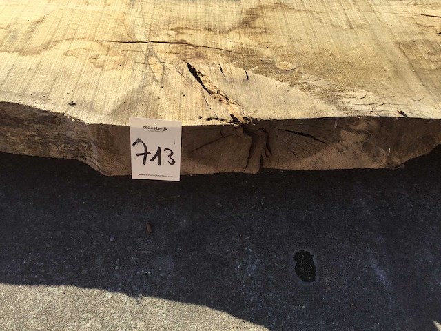 Boomstam tafelblad eiken 2920 x 950 x 90 mm - afbeelding 5 van  5