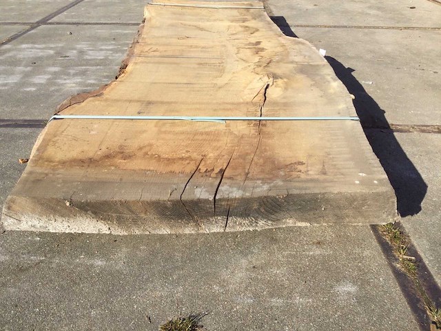 Boomstam tafelblad eiken 2920 x 970 x 90 mm - afbeelding 6 van  8