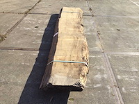 Boomstam tafelblad eiken 3160x500x100mm - afbeelding 2 van  8