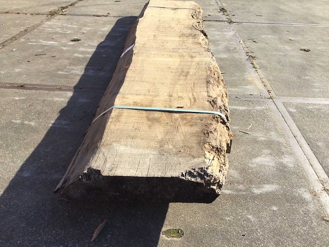 Boomstam tafelblad eiken 3160x500x100mm - afbeelding 3 van  8