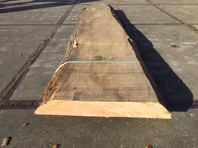 Boomstam tafelblad eiken 3160x500x100mm - afbeelding 6 van  8