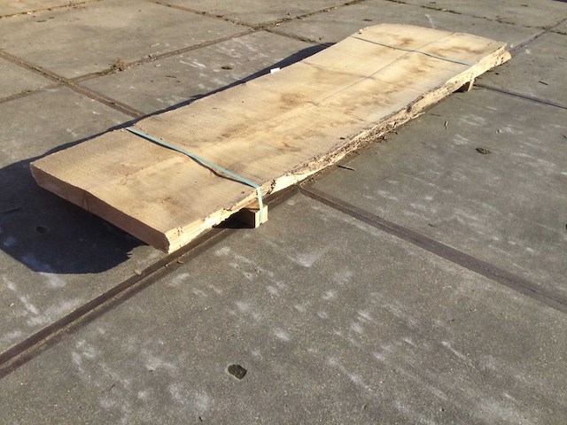 Boomstam tafelblad eiken 3400x930x95mm - afbeelding 1 van  8