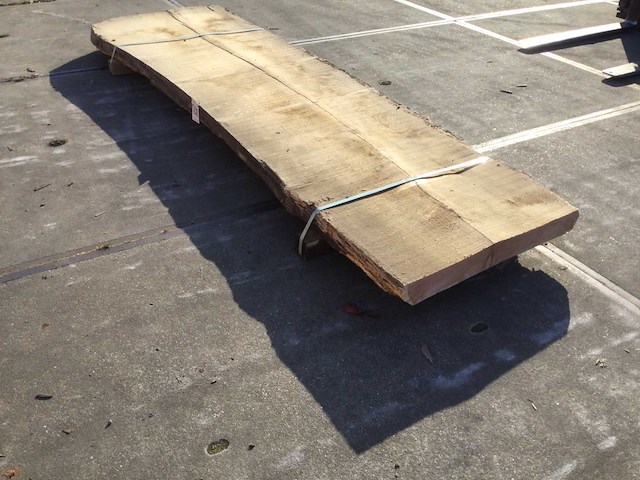 Boomstam tafelblad eiken 3400x930x95mm - afbeelding 4 van  8