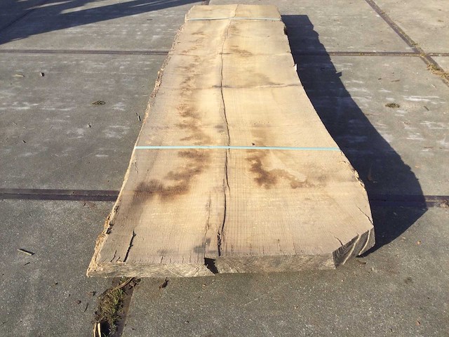 Boomstam tafelblad eiken 3400x930x95mm - afbeelding 6 van  8