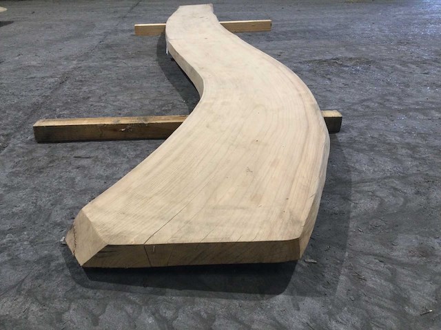 Boomstam tafelblad eiken 3670 x 430 x 70 mm - afbeelding 3 van  5